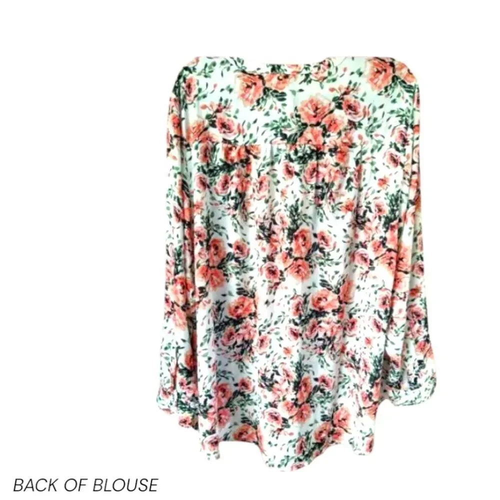 TORRID New Women's Floral Split Front Georgette Blouse. - Picture 10 of 15